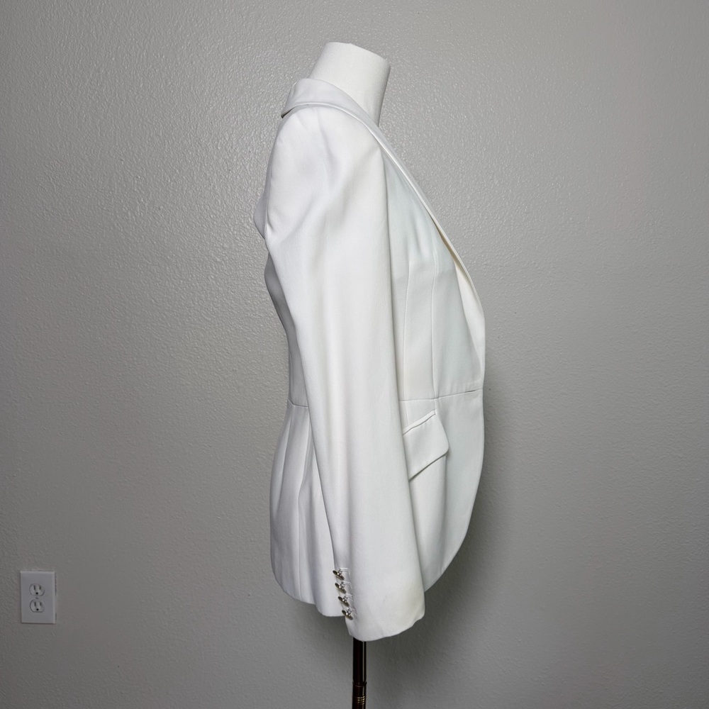Alexander McQueen White/ Ivory Sculpted Tailored Blazer IT 38 - Picture 3 of 16